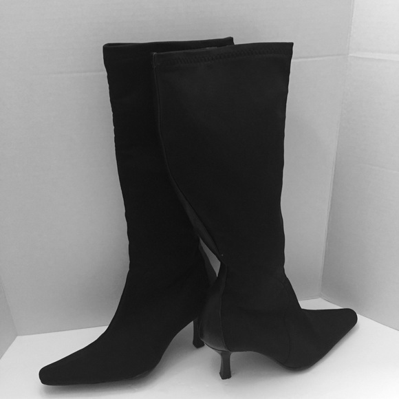 Nine West Shoes - Nine West Black Cloth Heeled Boots 8M Nine West Shoes - Nine West Black Cloth Heeled Boots 8M
